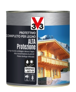 PROTETTIVO COMPLETO PER LEGNO ALTA PROTEZIONE A SOLVENTE, COLORE NOCE SCURO - 0,75 LITRI
